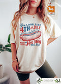 You Look Like The 4th Of July Shirt Retro Fourth Of July T shirt Funny Independence Day Tee USA Patriotic Gift Coquette Hotdog Shirt Graphic Tee – Aesthetic Look · Trending Graphic Apparel