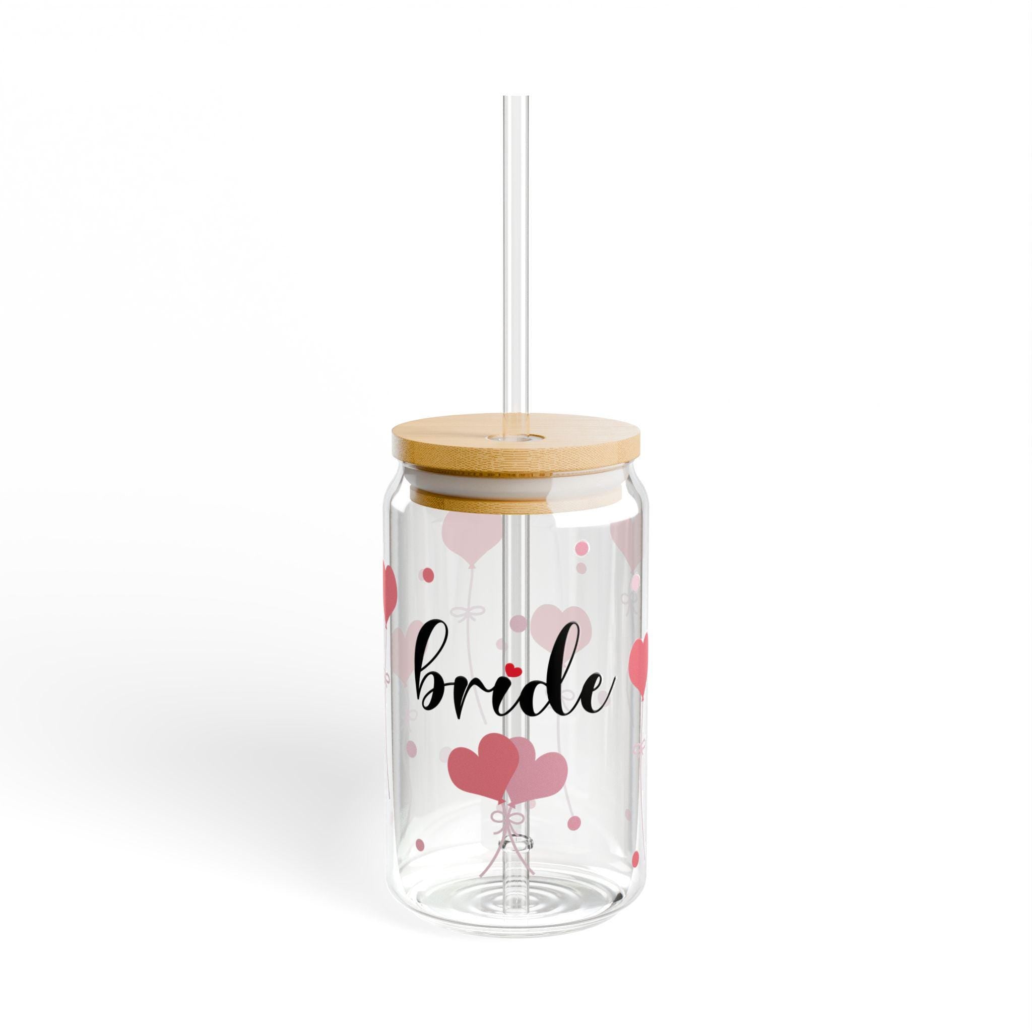 Bride Sipper Glass Perfect for Bridal Showers Weddings Engagements Cute Drinkware for the Bride Gift for Bachelorette Party Heart Graphic Tee – Easygoing Wear · Great Gift For Fans