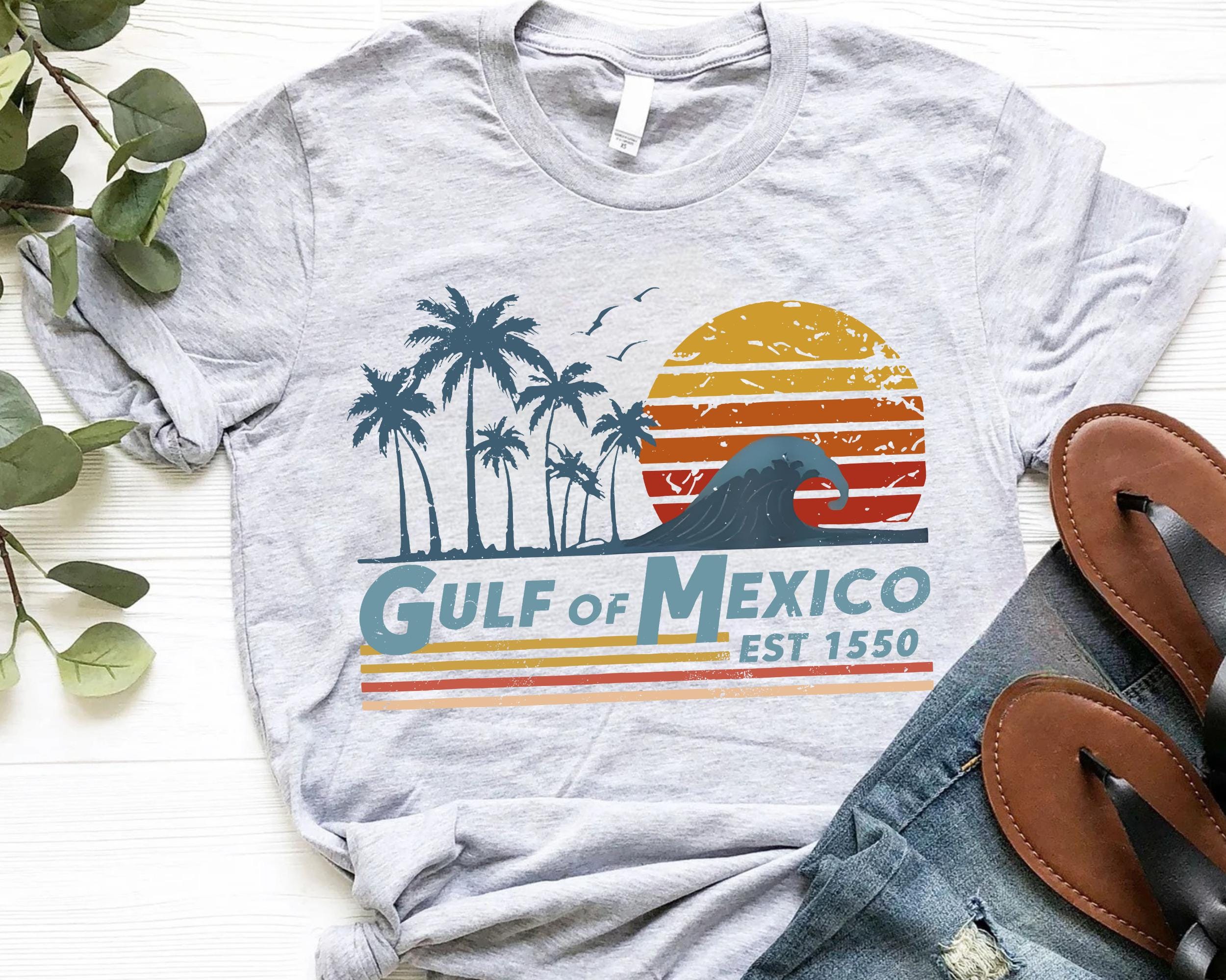 Retro Sunset Gulf Of Mexico Since 1550 Anti Gulf Of America Protest Political Anti Maga Mexico Beach Graphic TShirt for Women Graphic Tee – Soft Feel · High-Quality Print