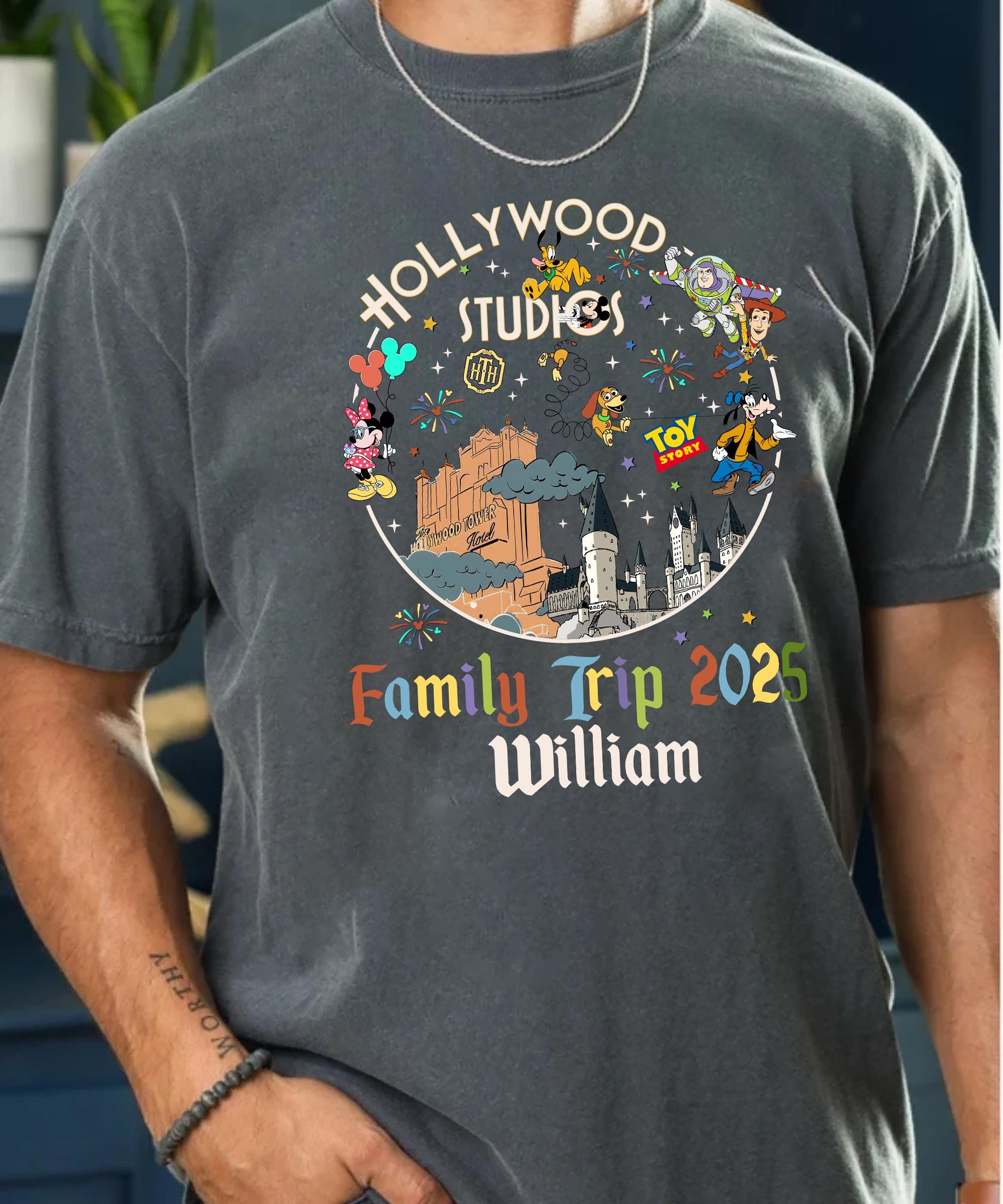 Hollywood Studios Family Trip 2025 Shirt Custom Universal Studios Vacation Tee Matching Disney Family Trip Tee Tower of Terror Toy Story Tee Graphic Tee – Easygoing Wear · Trending Graphic Apparel
