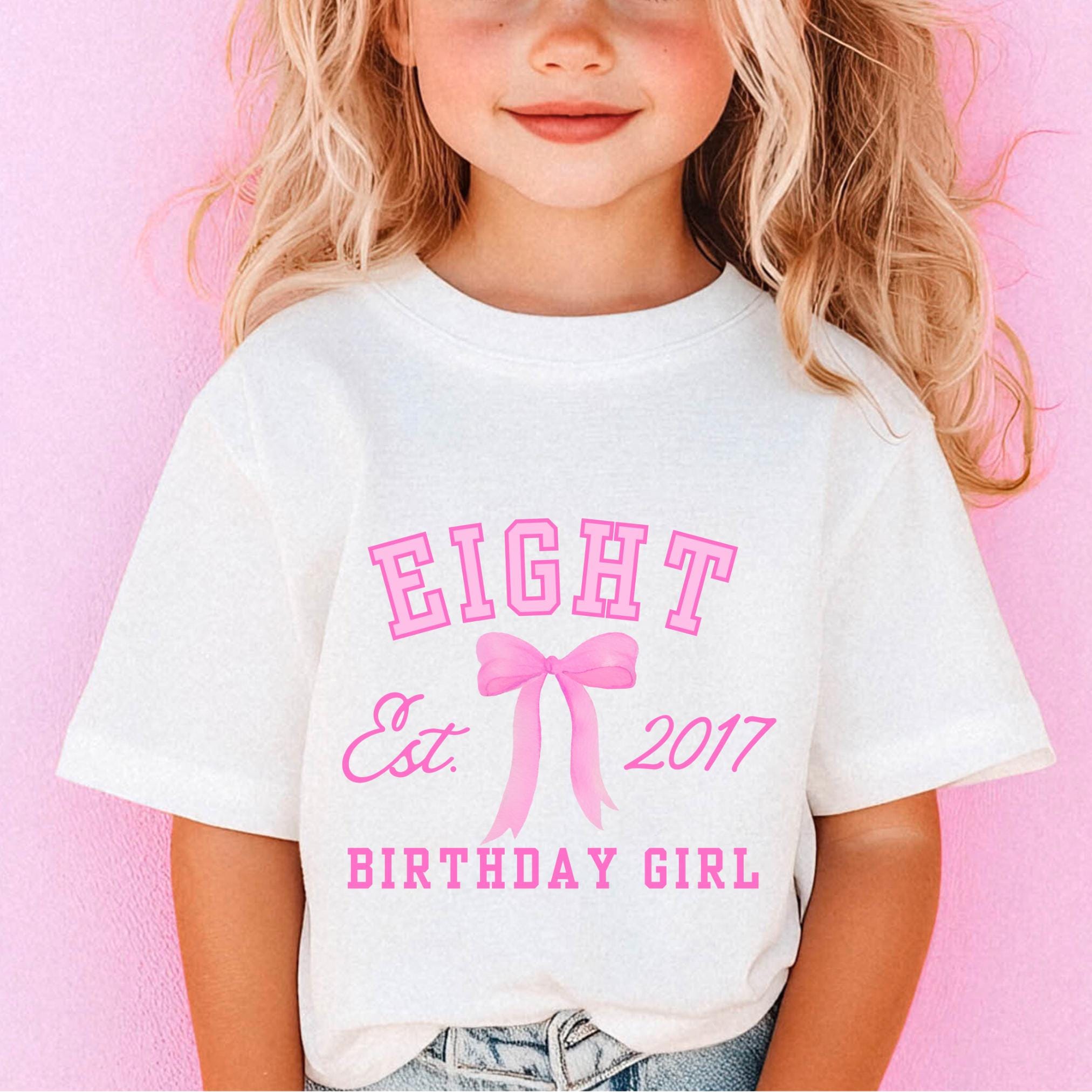 Personalized Eighth Birthday Shirt Girl 8th Birthday Shirt 8 Year Old Birthday Shirt 8th Birthday Gift Eight Birthday TShirt Est 2017 Custom Graphic Tee – Feel-Good Design · Great Gift For Fans