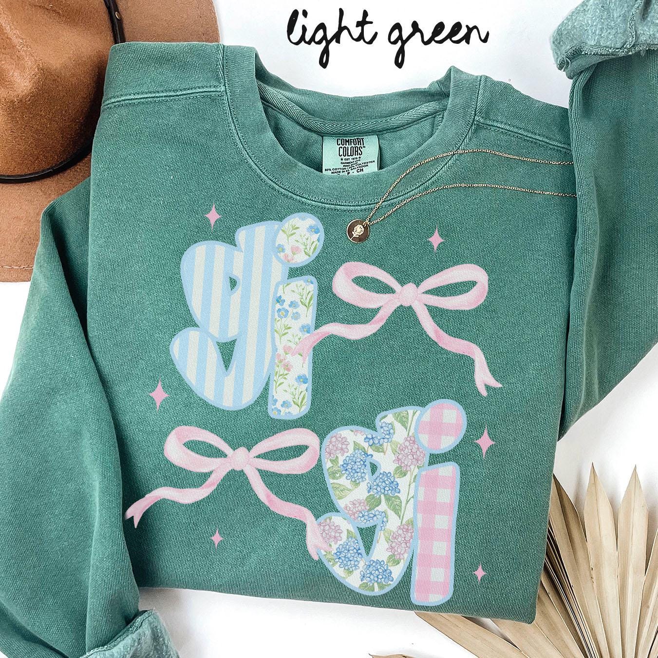 Gigi Comfort Colors Sweatshirt Grandma Crewneck Mother39s Day Gifts New Grandmother Shirt Womens Bows Sweatshirt – Warm & Stylish · Great Gift For Fans