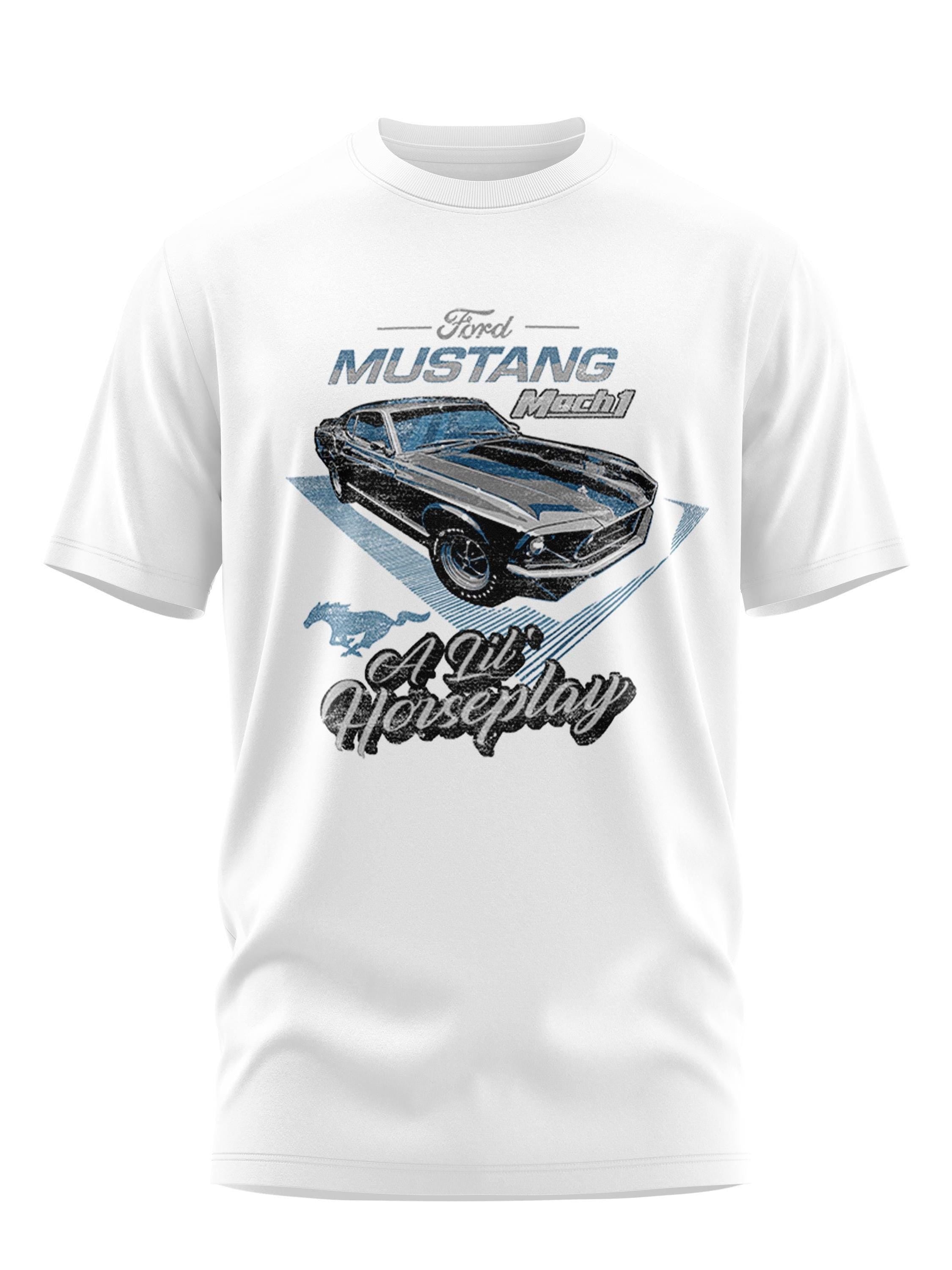 Ford Mustang T Shirt Mach 1 Horseplay Men39s T Shirt Graphic Tee – Soft Feel · Perfect For Daily Wear