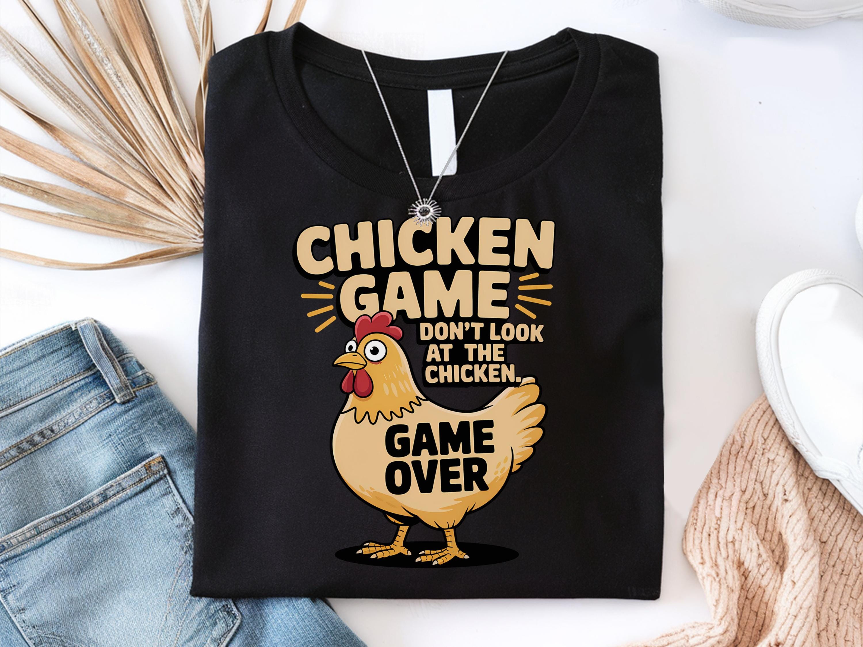 Chicken Game Shirt Chicken Game Funny Tee Funny Chicken Shirt Funny Shirts Chicken Humorous Chicken Shirt Chicken Humor Shirt Graphic Tee – Easygoing Wear · Great Gift For Fans