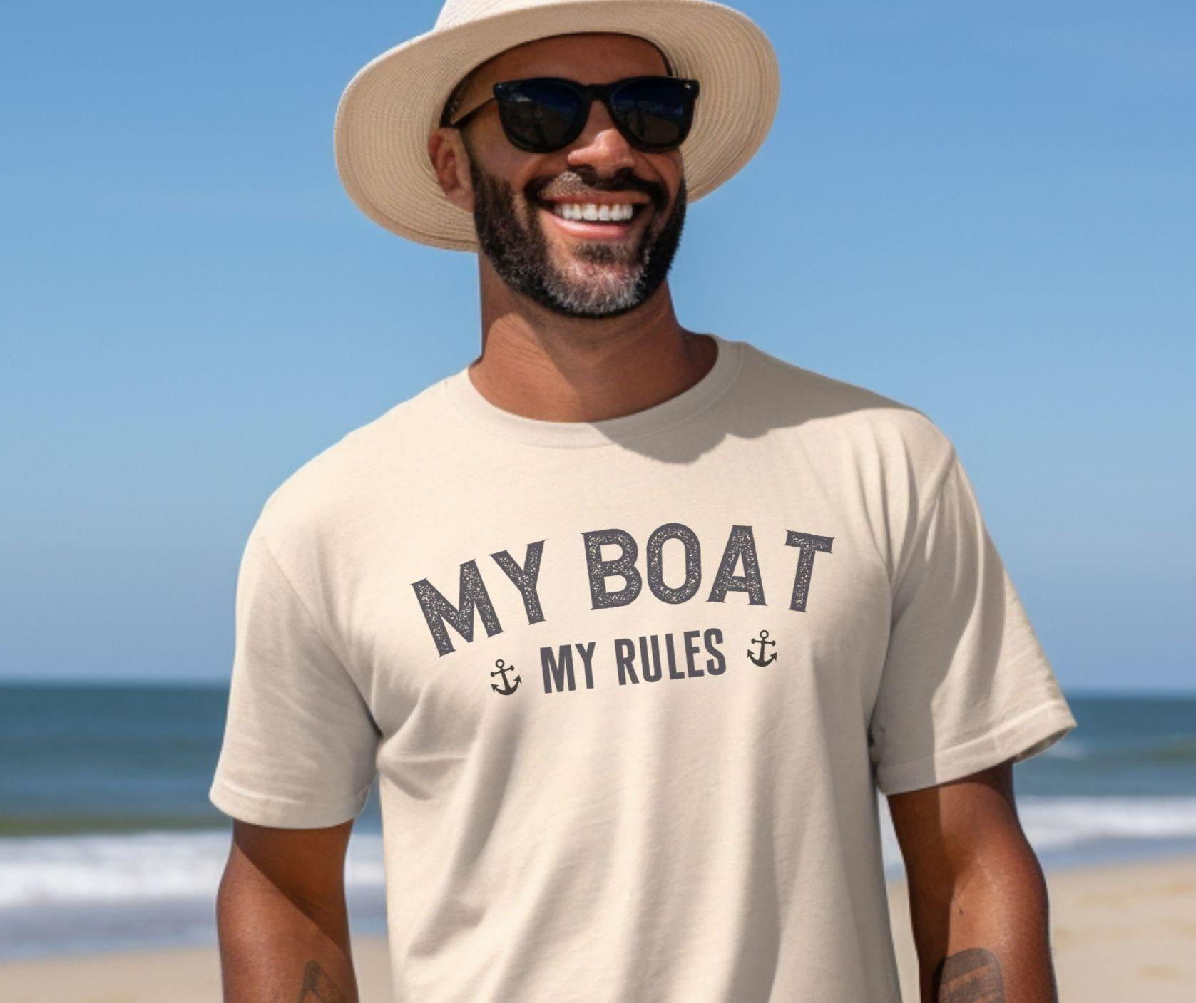My Boat My Rules Shirt Funny Boat Captain Tee Nautical T Shirt Boating Day Shirt Lake Life Father39s Day Gift Graphic Tee – Soft Feel · Perfect For Daily Wear