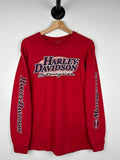 Vintage Harley Davidson Jacksonville Red Long Sleeve Size S Graphic Tee – Bold Style · High-Quality Print