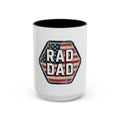 Patriotic Rad Dad Coffee Mug Perfect for Fathers Day Independence Day USA Flag Rad Dad mug Gift for Dads 11oz15oz Vintage Style Graphic Tee – Warm & Stylish · Must-Have Style