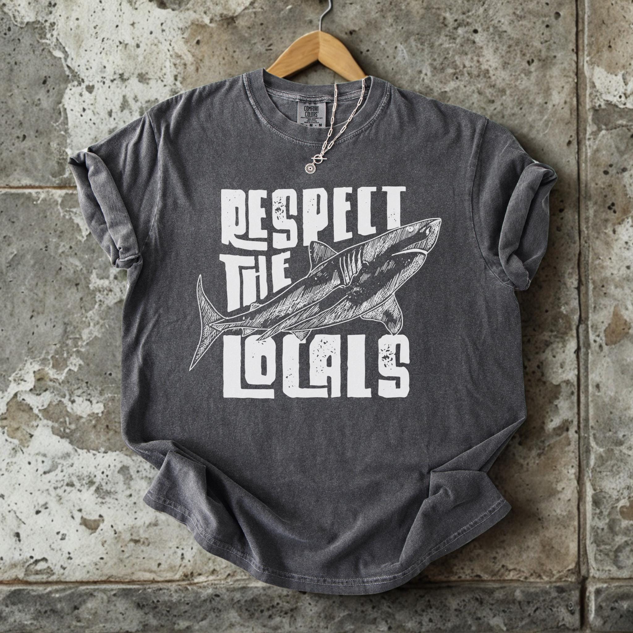 Respect The Locals Ocean Shirt Retro Shark Shirt Ocean Animal Shirt Ocean Lover Gift Aesthetic Shirt Ocean Lover Gift Graphic Tee – Cozy Vibes · Trending Graphic Apparel