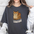 Loafing Cat T Shirt Cat Loaf Shirt Funny Kitty Bread Tee Cute Cat Pun Gift Lazy Cat Lover Shirt Graphic Tee – Warm & Stylish · Perfect For Daily Wear