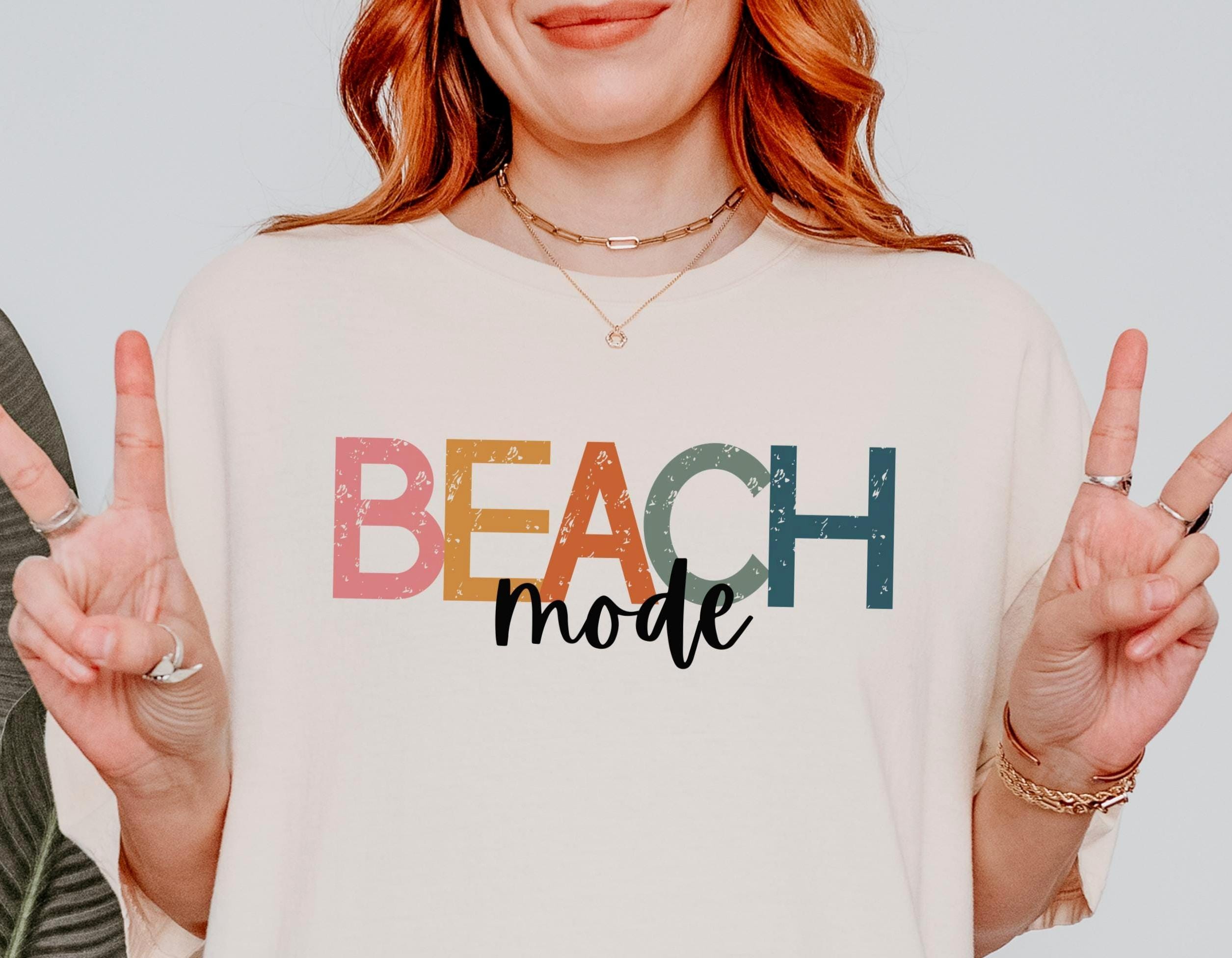 BEACH Shirt Beach Mode Tee Summer Vacation Tee Retro Beach Shirt Beach Lover Gift Lake Life Shirt Beach Vibes TShirt Graphic Tee – Warm & Stylish · High-Quality Print