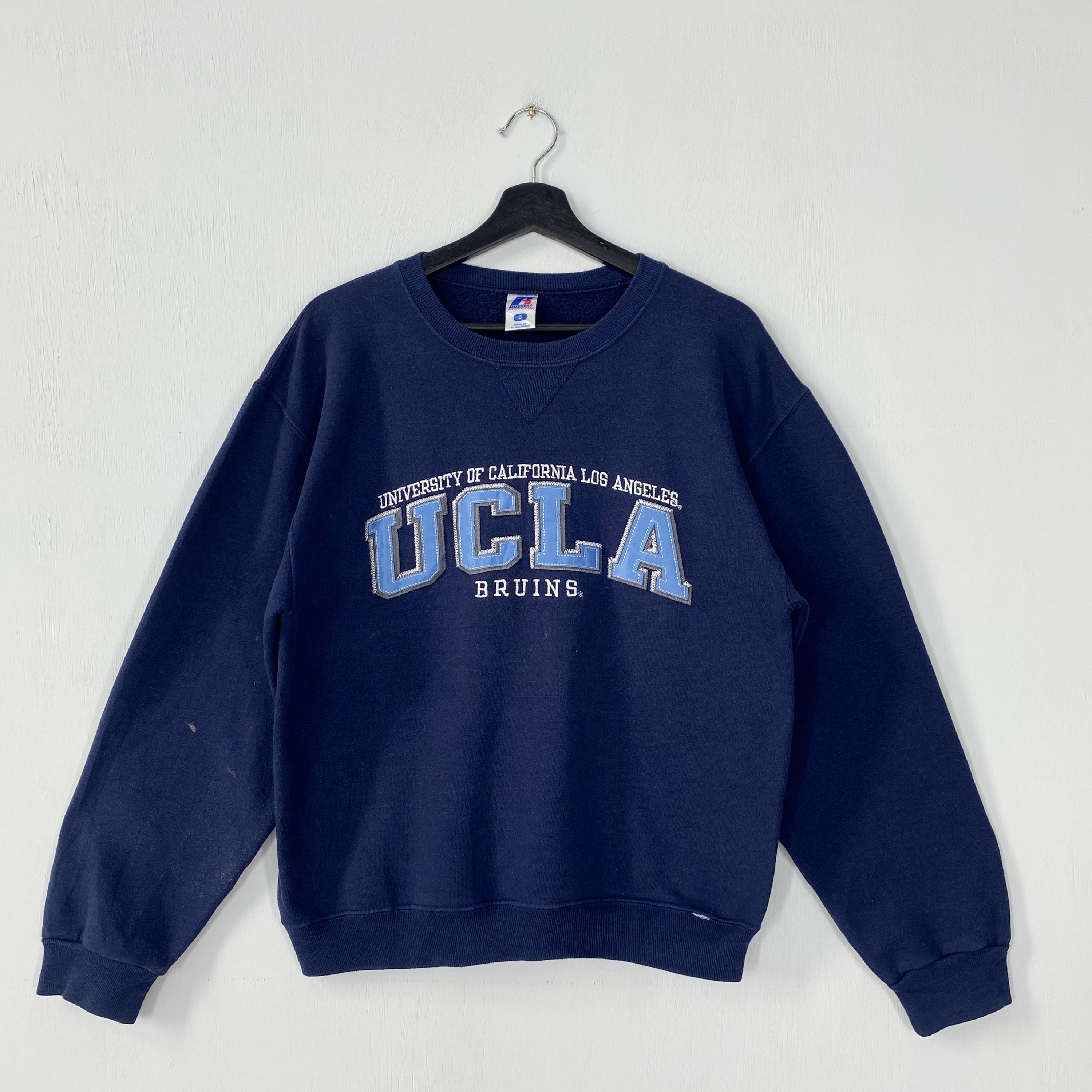Vintage University California Los Angeles Sweatshirt Los Angeles Crewneck UCLA Sweater Pullover UCLA Bruins Patch Logo Blue Small Sweatshirt – Bold Style · Must-Have Style