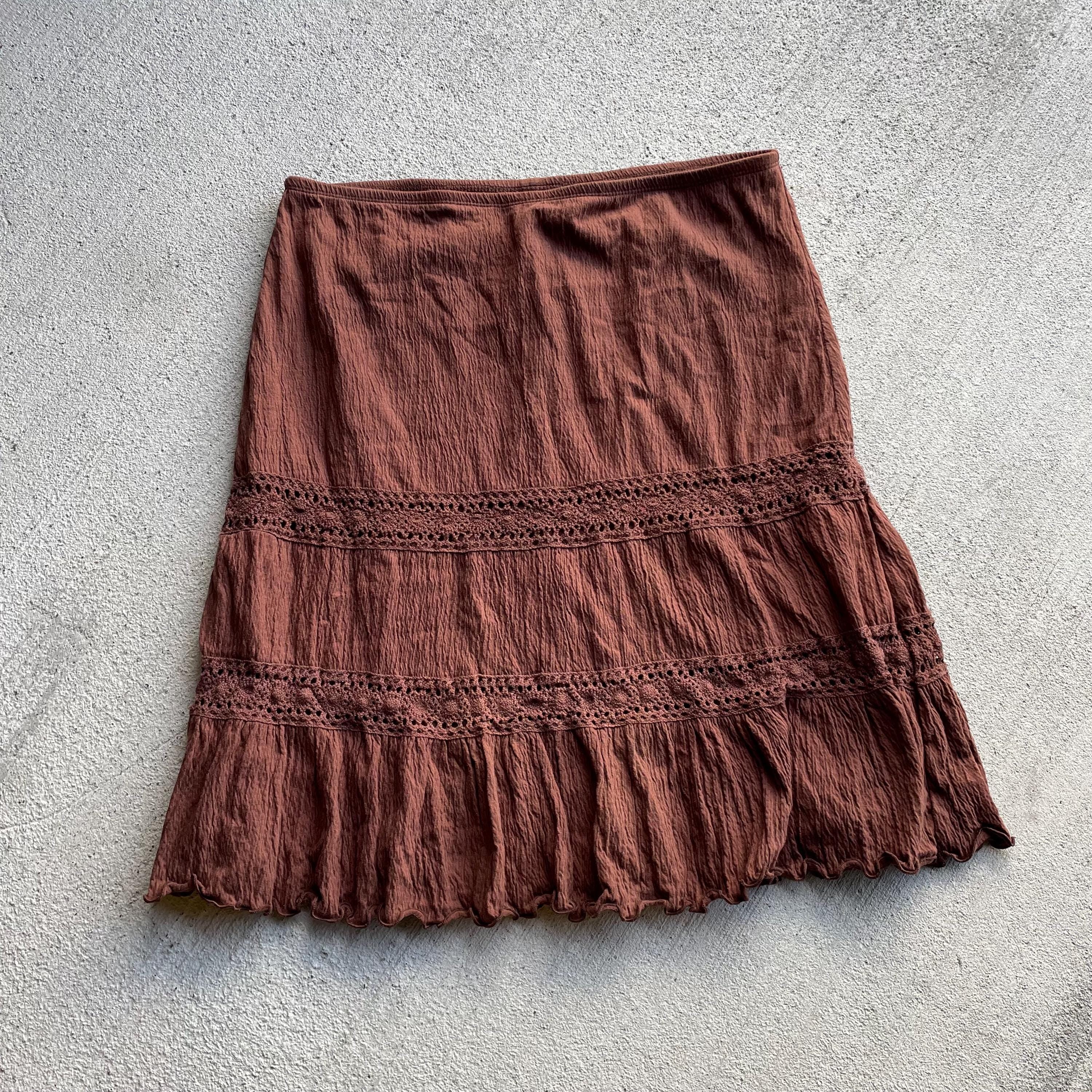 y2k vintage 0039s brown tiered boho midi skirt size ml Graphic Tee – Fan Favorite · Great Gift For Fans