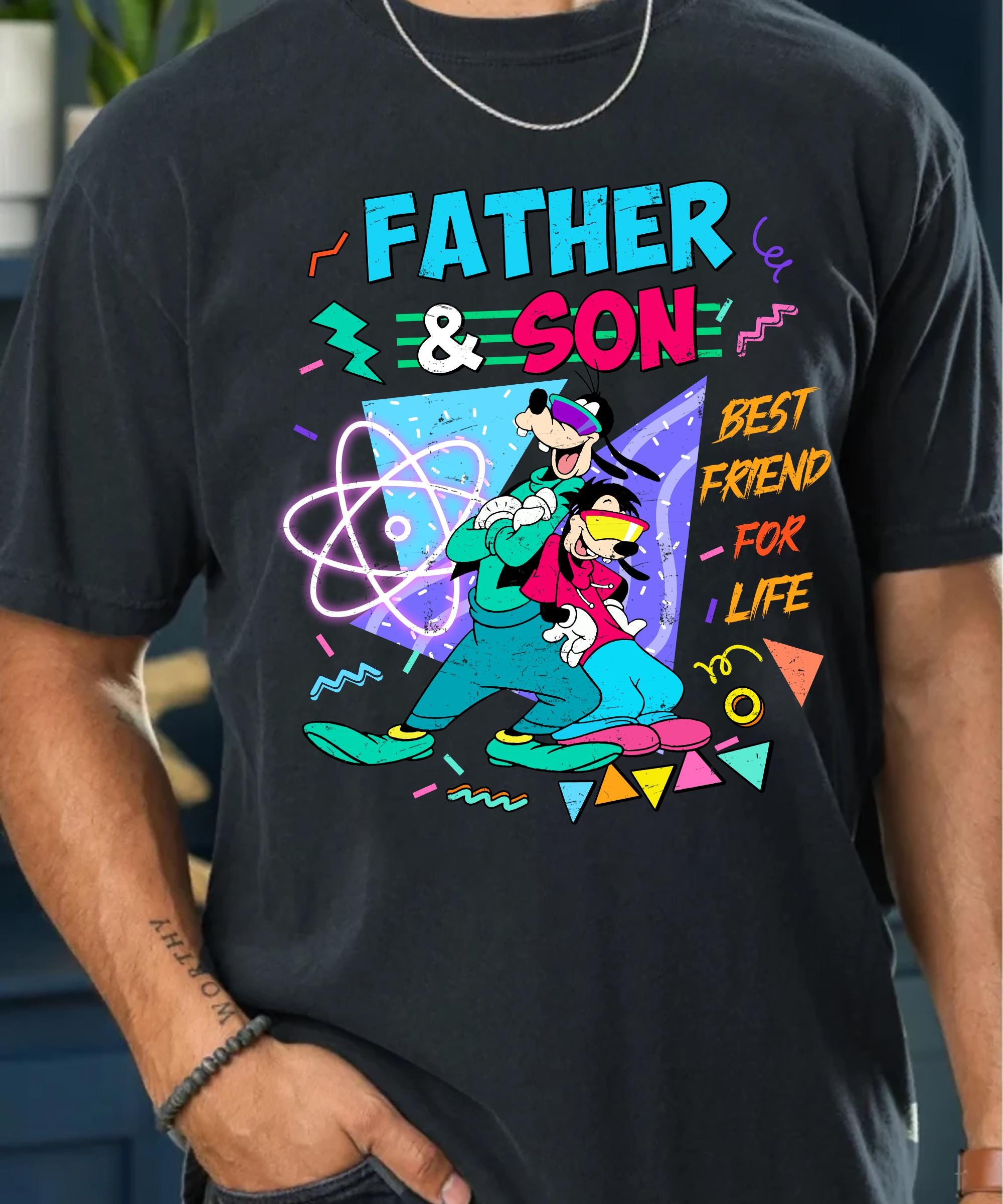Retro 90s Goofy and Max Father Son Disney Shirt Matching Rad Dad Tee Best Friends For Life Shirt Disneyworld Vacation Fathers Day Gift Shirt Graphic Tee – Bold Style · Trending Graphic Apparel