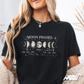 Moon Phases Shirt Lunar Cycle Graphic Tee Celestial Witchy Shirt Astrology Moon Tee Moon Phases T Shirt Boho Star Shirt Graphic Tee – Premium Graphic · Perfect For Daily Wear