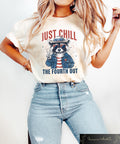 Just Chill The Fourth Out Tshirt Funny 4th Of July Shirt American Raccoon Sweatshirt Patriotic Gift Independence Day Outfit Freedom Tee Sweatshirt – Warm & Stylish · Must-Have Style