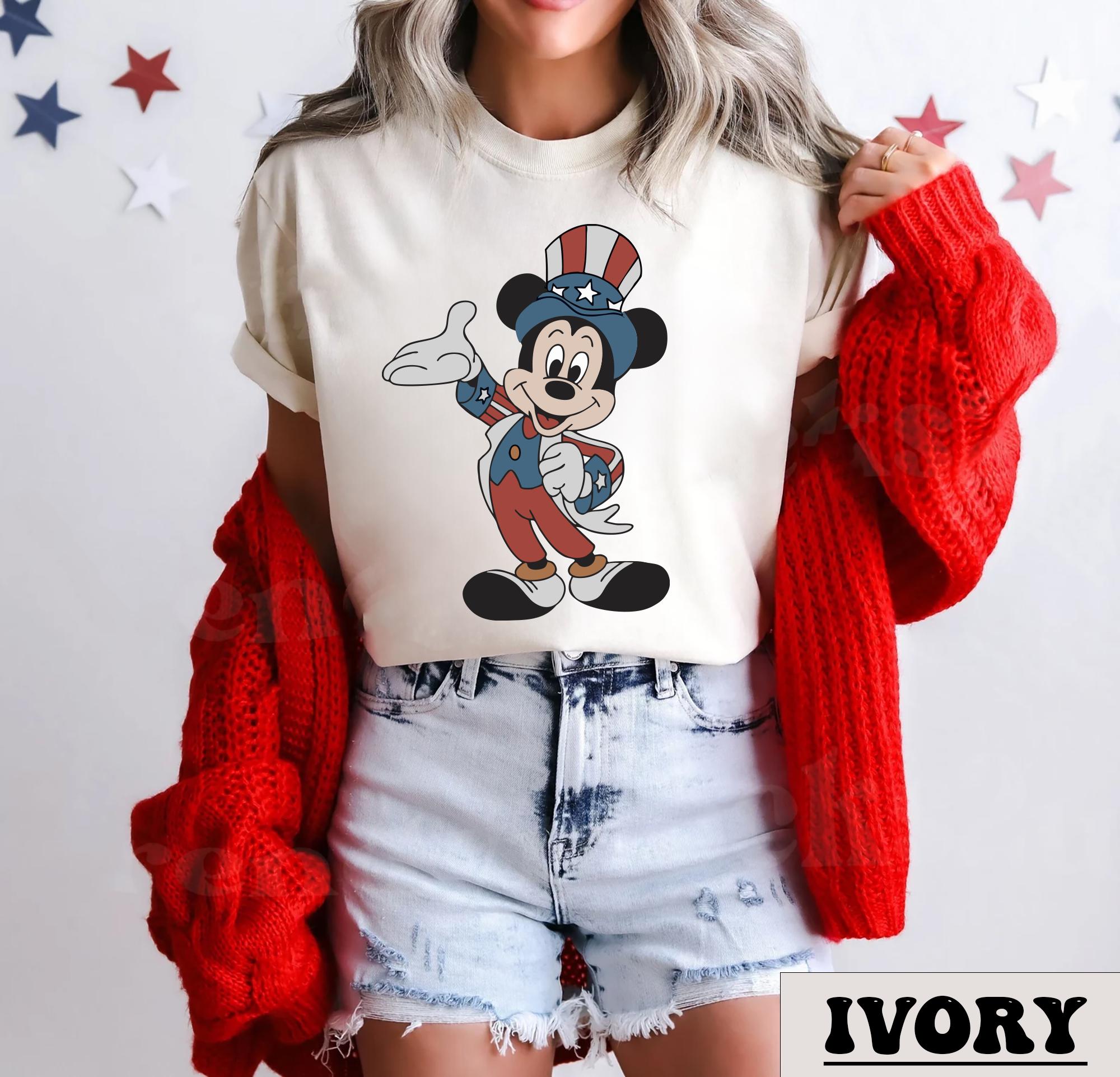 Retro Mickey America 4th of July Shirts Independence Day tee Disney Family Shirt Walt Disney World Shirt Gift Ideas Women Graphic Tee – Premium Graphic · Must-Have Style