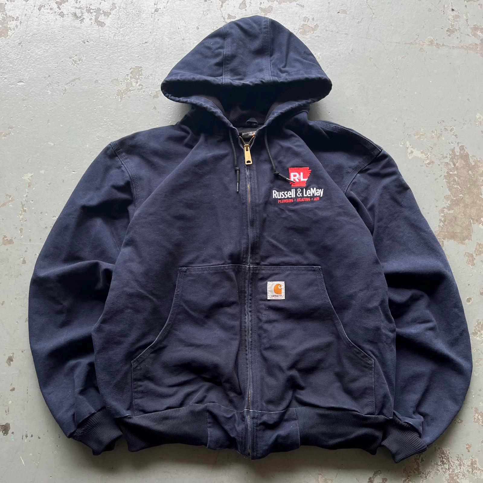Vintage Y2K Dark Navy Carhartt Thermal Lined Grunge Jacket Graphic Tee – Feel-Good Design · Top Pick For Any Outfit