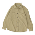 Weekday Fleece Shirt Jacket Mens Casual Designer Beige Button Up Shacket Graphic Tee – Easygoing Wear · Must-Have Style