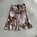 y2k vintage 00s linen blend brown leaf print boho midi skirt size sm Graphic Tee – Cozy Vibes · Trending Graphic Apparel