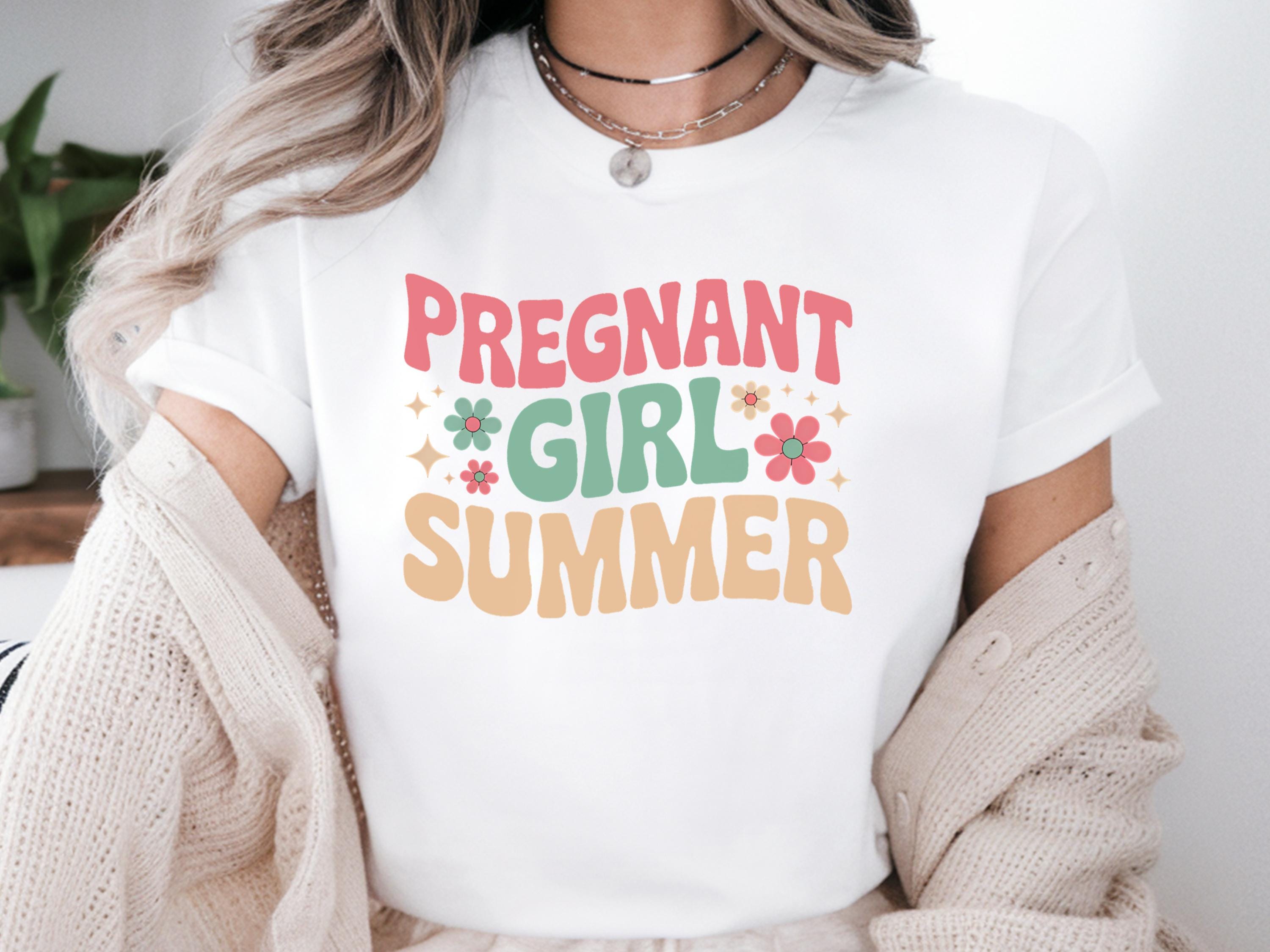 Pregnant Girl Summer Shirt Beach Pregnancy Announcement Shirt Pregnancy Revealing Shirt Baby Shower Summer Gift Pregnant Mom Giftful Graphic Tee – Soft Feel · High-Quality Print