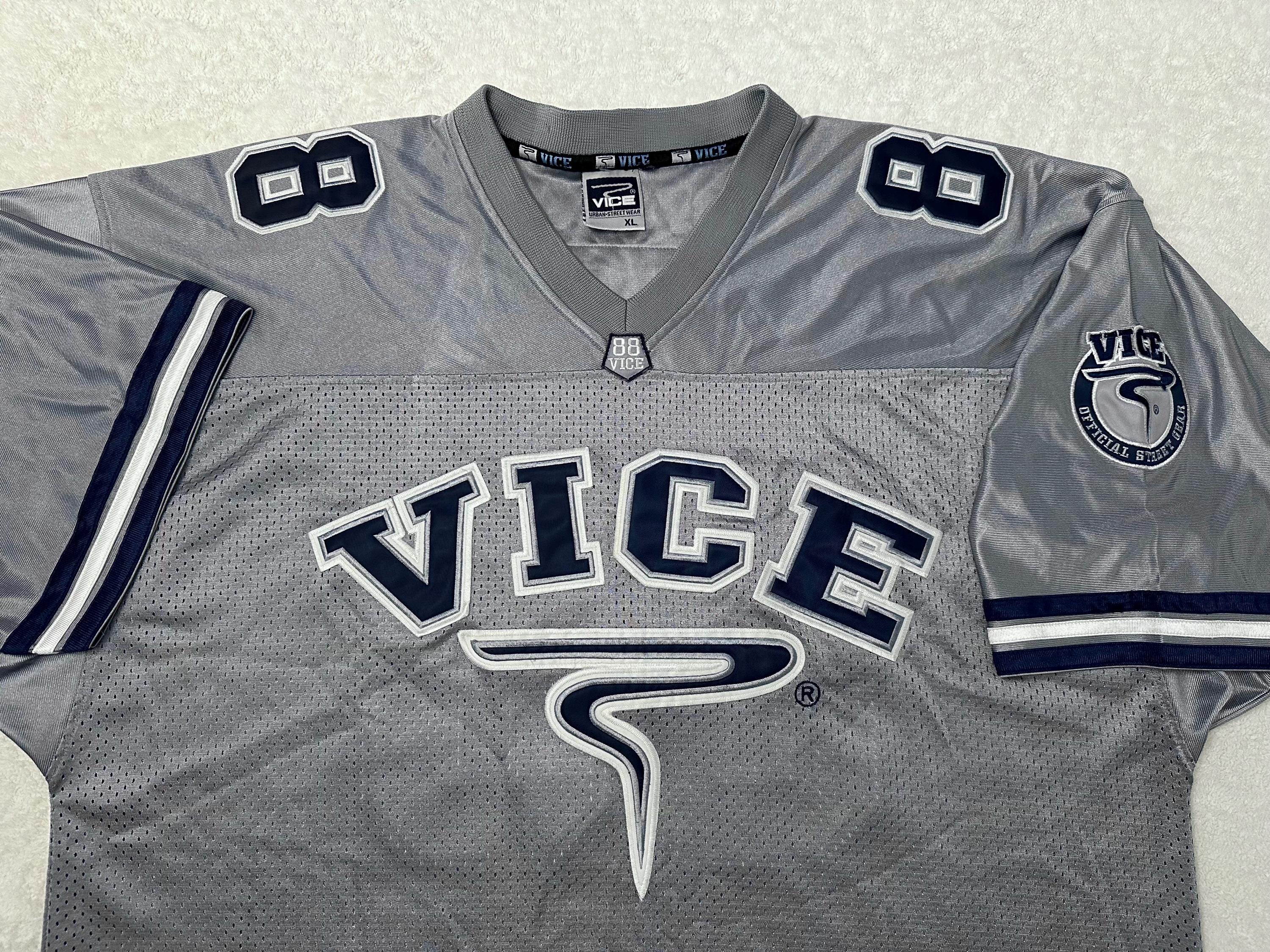 Vintage 90s Y2K Vice Urban Street Gear Streetwear Hip Hop Football Jersey XL NEW Jersey – Warm & Stylish · Perfect For Daily Wear