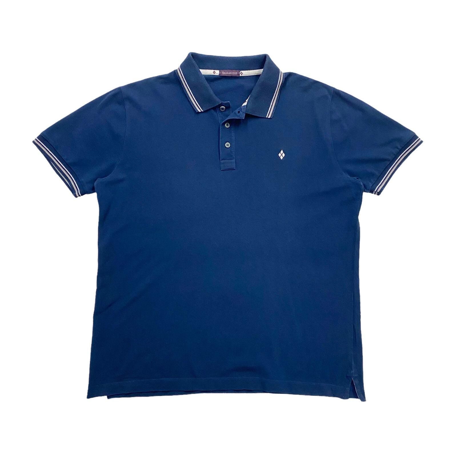 Ballantyne Mens Polo Shirt Vintage Luxury High End Designer Navy Blue VTG Graphic Tee – Easygoing Wear · Must-Have Style