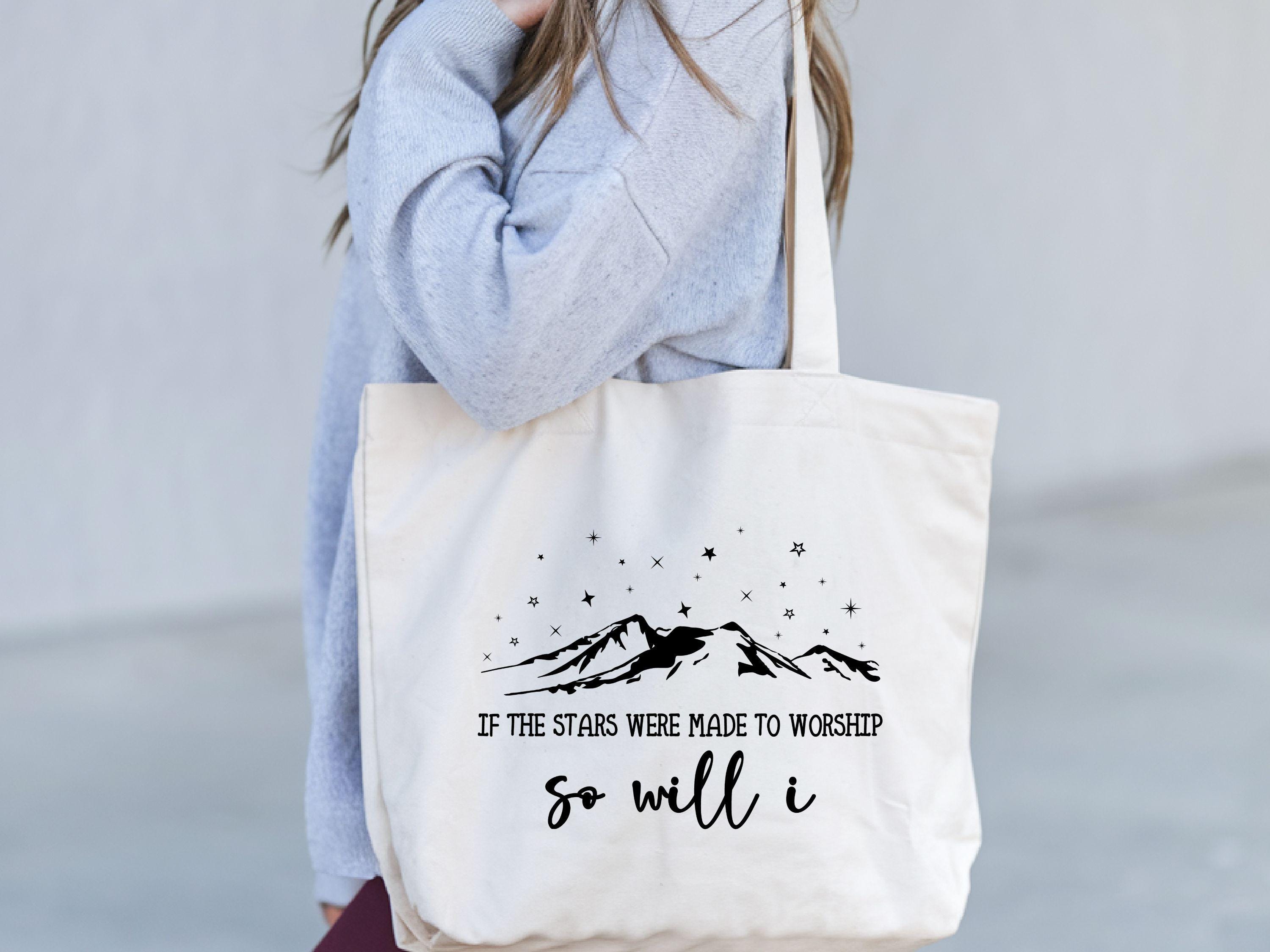 If The Stars Were Made To Worship Tote Bag Christian Gift Bible Verse Bag Religious Tote Faith Bag Women Christian Gifts Jesus Tote Tote Bag – Cozy Vibes · Must-Have Style