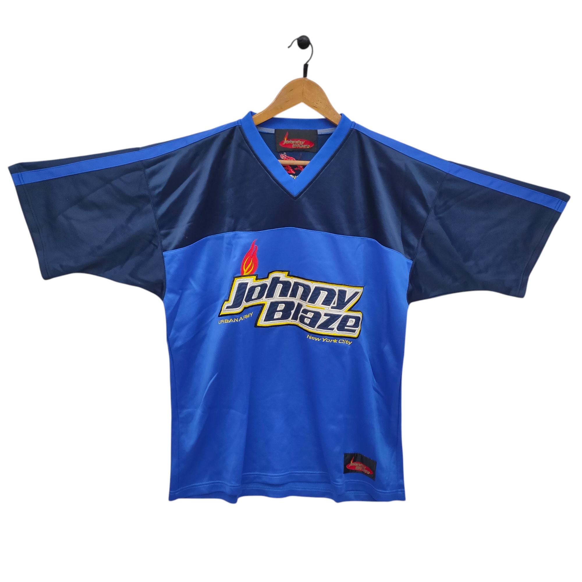 Y2K Jonny Blaze Urban Army Jersey Large Vintage Jersey Hip hop New York City Blue Tee Size L Jersey – Everyday Comfort · Perfect For Daily Wear