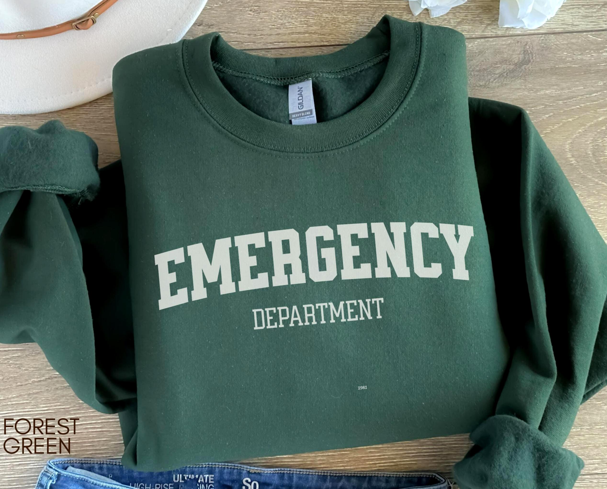 Emergency Department Sweatshirt ER Nurse Gift Hospital Staff Shirt Unisex ER Sweatshirt for Medical Staff Emergency Dept Heroes Sweatshirt – Everyday Comfort · Great Gift For Fans