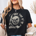 Dark Side of the Moon Shirt Retro Creepy Moon Face Tee for Horror Goth Fans Graphic Tee – Aesthetic Look · Must-Have Style