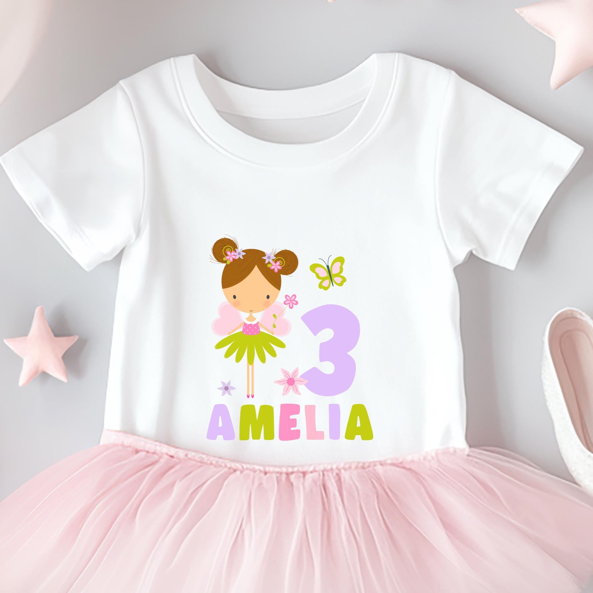 Fairy Birthday Shirt Girl Birthday Shirt Fairy Birthday Theme Garden Fairy Personalized Fairy Shirt 3rd Birthday T Shirt Fairy 1St Birthday Graphic Tee – Fan Favorite · High-Quality Print