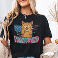 Tariffied Cat Shirt Funny Political T Shirt Anti Tariff Satire Tee Trump Trade War Humor American Flag Cat Pun Shirt Graphic Tee – Premium Graphic · Must-Have Style