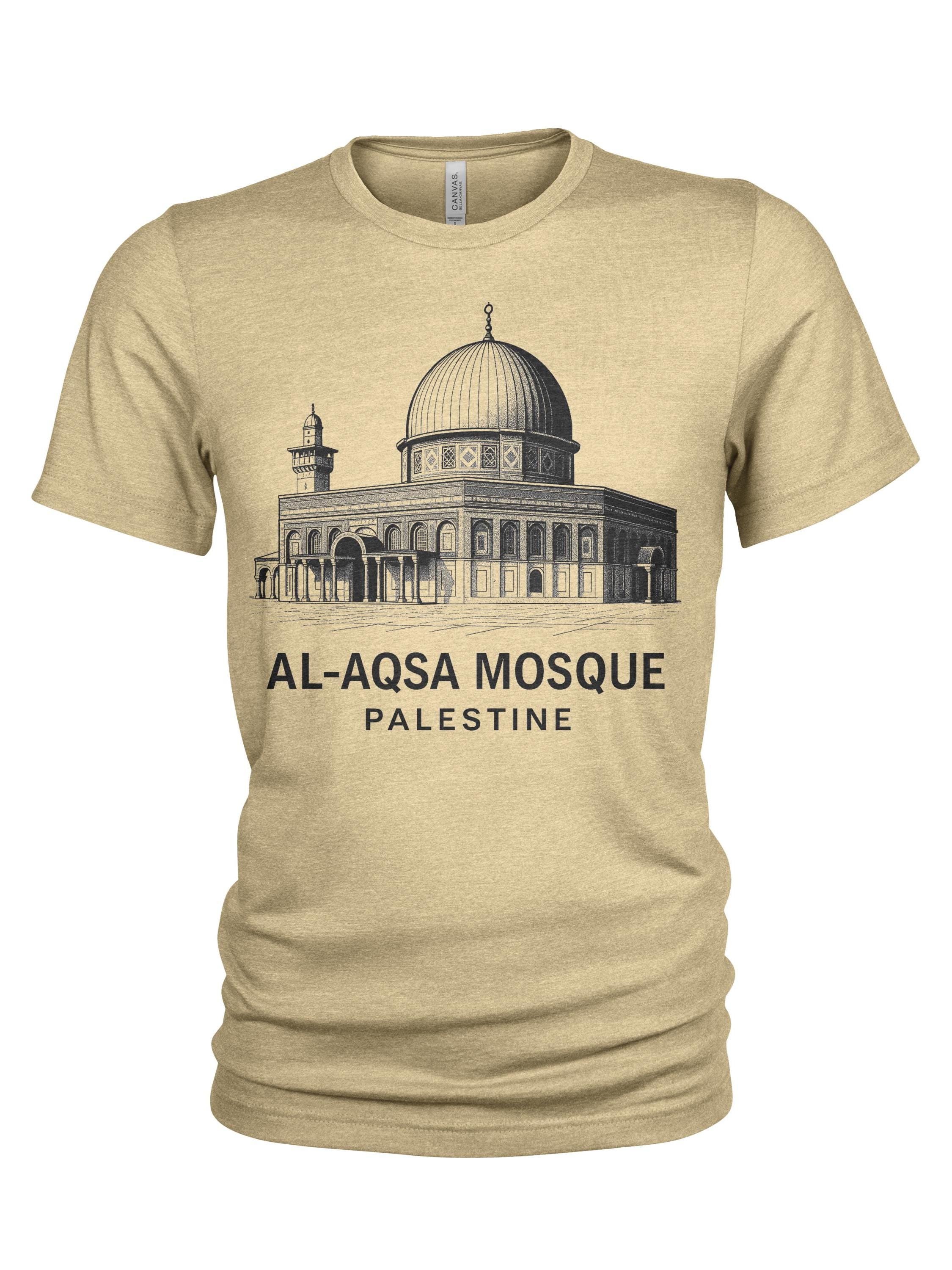 Al Aqsa Mosque Palestine T Shirt Islamic Heritage Tee Dome of the Rock Graphic Shirt Middle East Cultural Apparel Graphic Tee – Cozy Vibes · High-Quality Print
