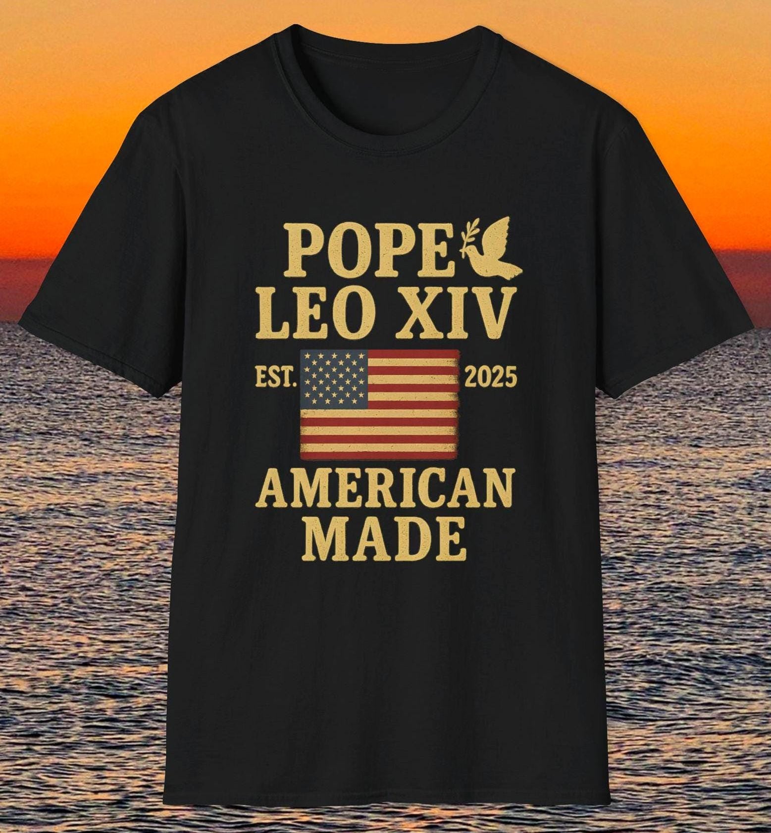 Pope Leo Tee American Pope T Shirt Vatican Shirt Unisex Softstyle Catholic Church Tee American Pope Pride Catholic Religious Gift Graphic Tee – Easygoing Wear · Trending Graphic Apparel