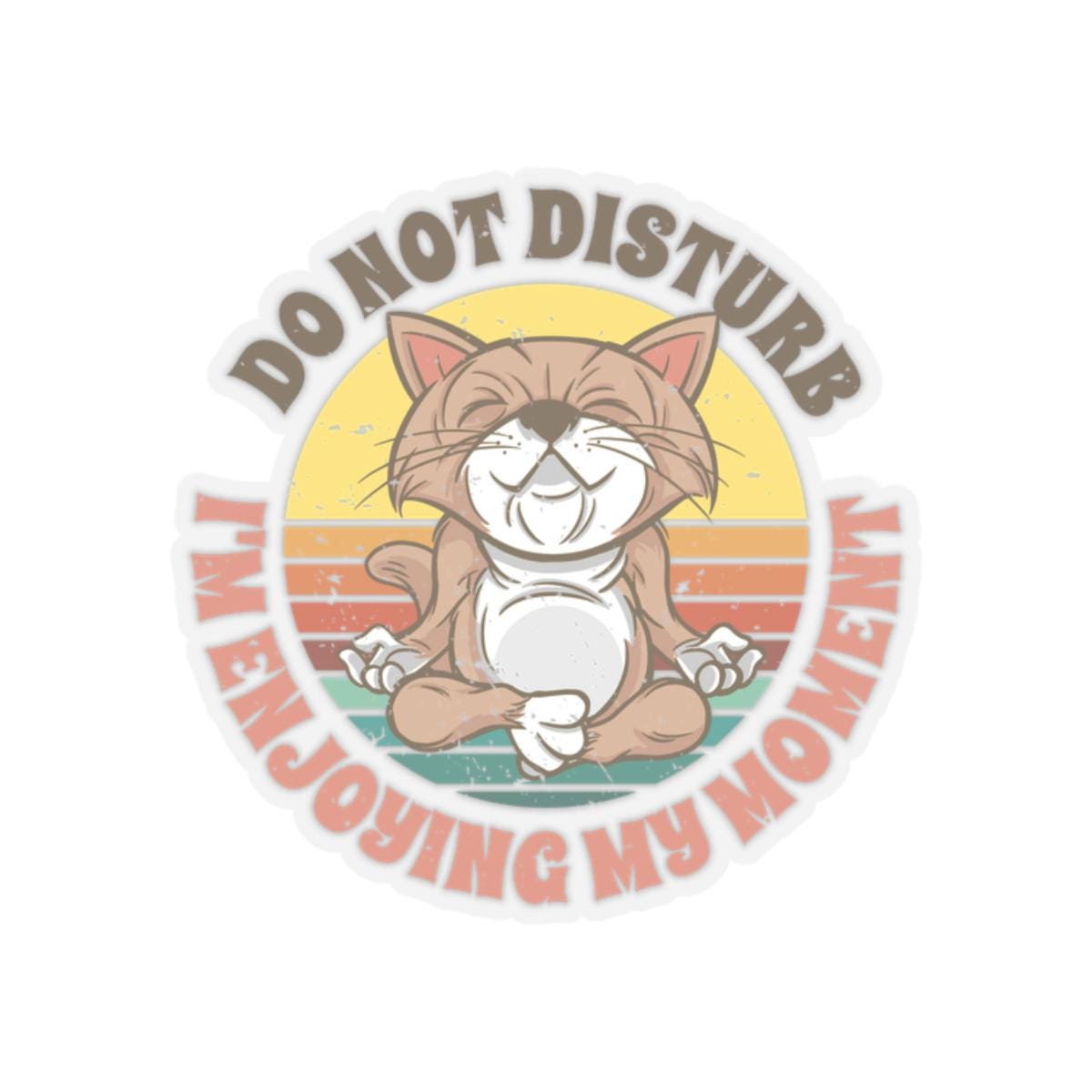 Yoga Cat Kiss Cut Stickers Fun Relaxation Decals for Laptops Journals Gift Tags Yoga Lovers Meditation Room Decor Graphic Tee – Warm & Stylish · High-Quality Print