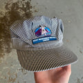 Vintage 90s Rocky Mountain Goat Pinstripe Conductor SnapBack Graphic Tee – Bold Style · Great Gift For Fans