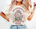 Retro Comfort Mom Tshirt Motherhood Is Kingdom Work Shirt Mothers Day Sweatshirt Christian Mom Gift Religious Mom Tee Mother Day Outfit Sweatshirt – Everyday Comfort · Top Pick For Any Outfit