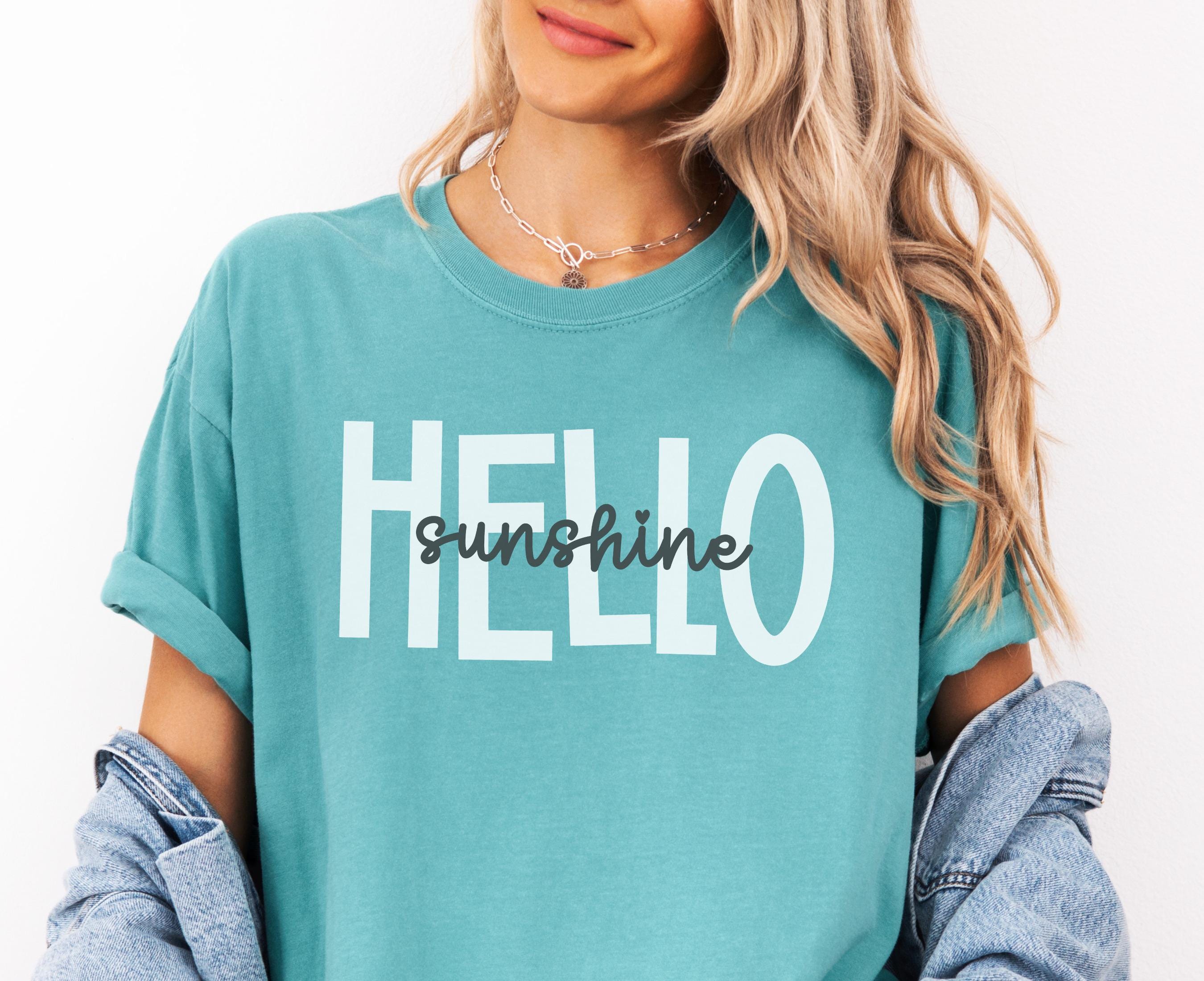 HELLO Sunshine Shirt Tee Cute Summer T Shirt Weekend Graphic Tee Girls Weekend Gifts Summer Beach Shirt Graphic Tee – Fan Favorite · Trending Graphic Apparel