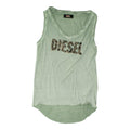 Diesel Womens Green Vest Sequin Logo Tank Top Designer VNeck Sleeveless Tank Top – Feel-Good Design · Top Pick For Any Outfit