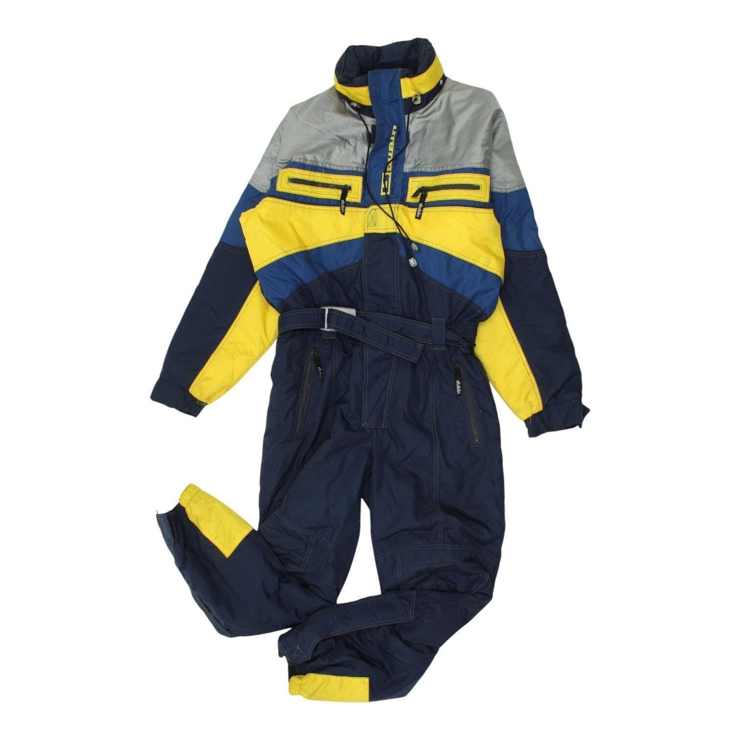 Dubin Mens Ski Suit Vintage Navy Yellow Skiing Winter Sportswear Snowsuit Graphic Tee – Bold Style · Must-Have Style