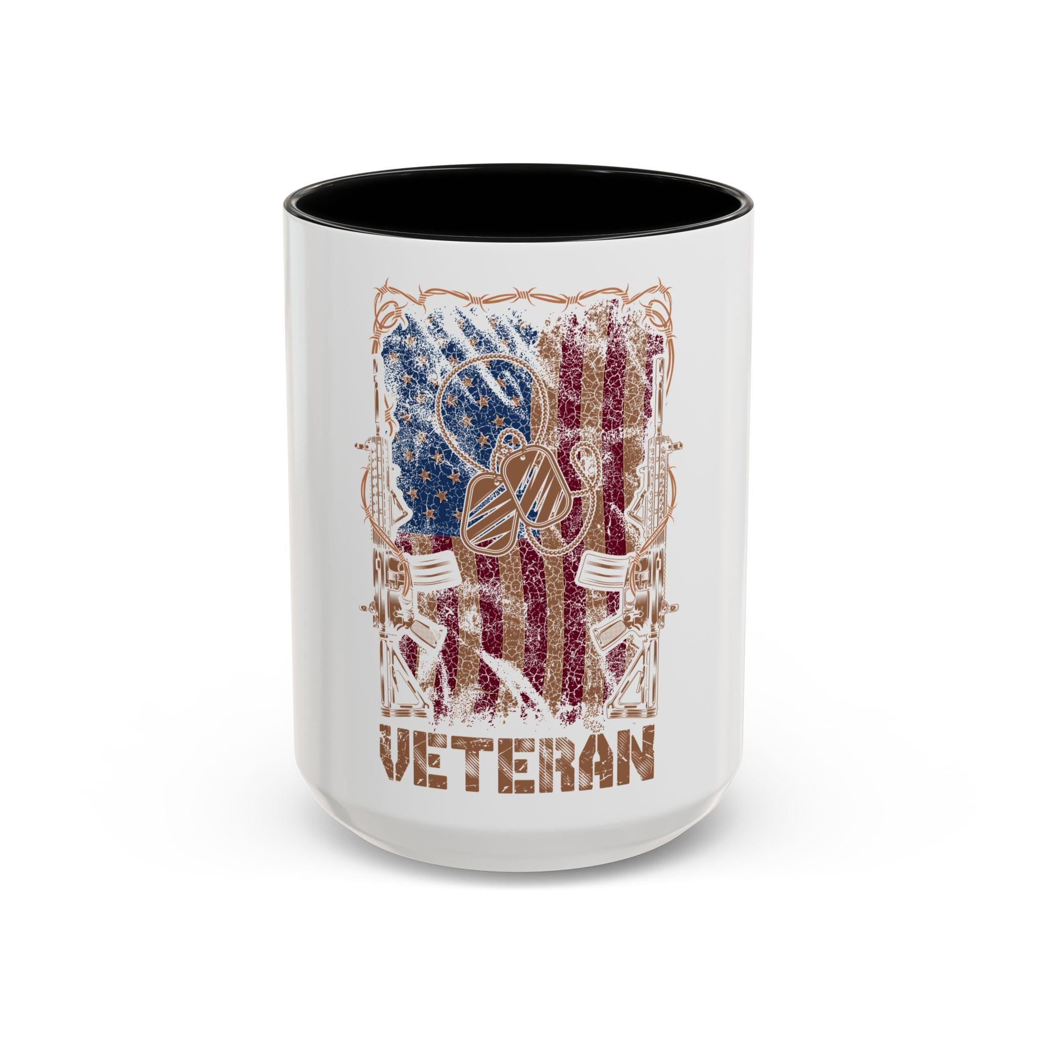 Veteran39s Pride Coffee Mug Gift for Veterans Military Appreciation Mug 11oz 15oz Patriotic Drinkware USA Flag Design Graphic Tee – Premium Graphic · High-Quality Print