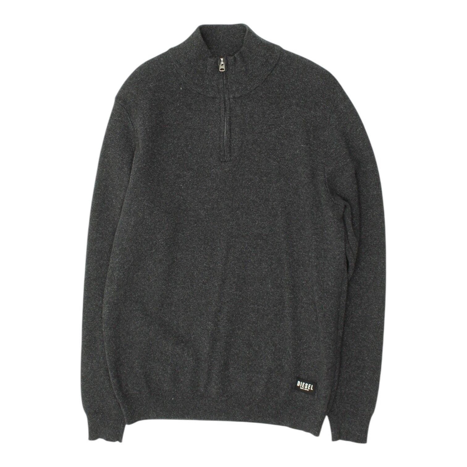 Diesel Half Zip Knit Jacket Casual Mens Dark Grey Designer Streetwear VTG Graphic Tee – Feel-Good Design · Must-Have Style