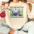 Custom Photo Text Sweatshirt Custom Family Picture Hoodie Custom Pet Photo Personalized Family Picture Tee Custom sweat with Photo Hoodie – Easygoing Wear · Great Gift For Fans