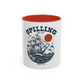 Nautical Themed Coffee Mug Perfect Gift for Sailors Spilling the Tea Design Cozy Morning Vibes Unique Tea Lovers Mug Ocean Decor Graphic Tee – Cozy Vibes · High-Quality Print
