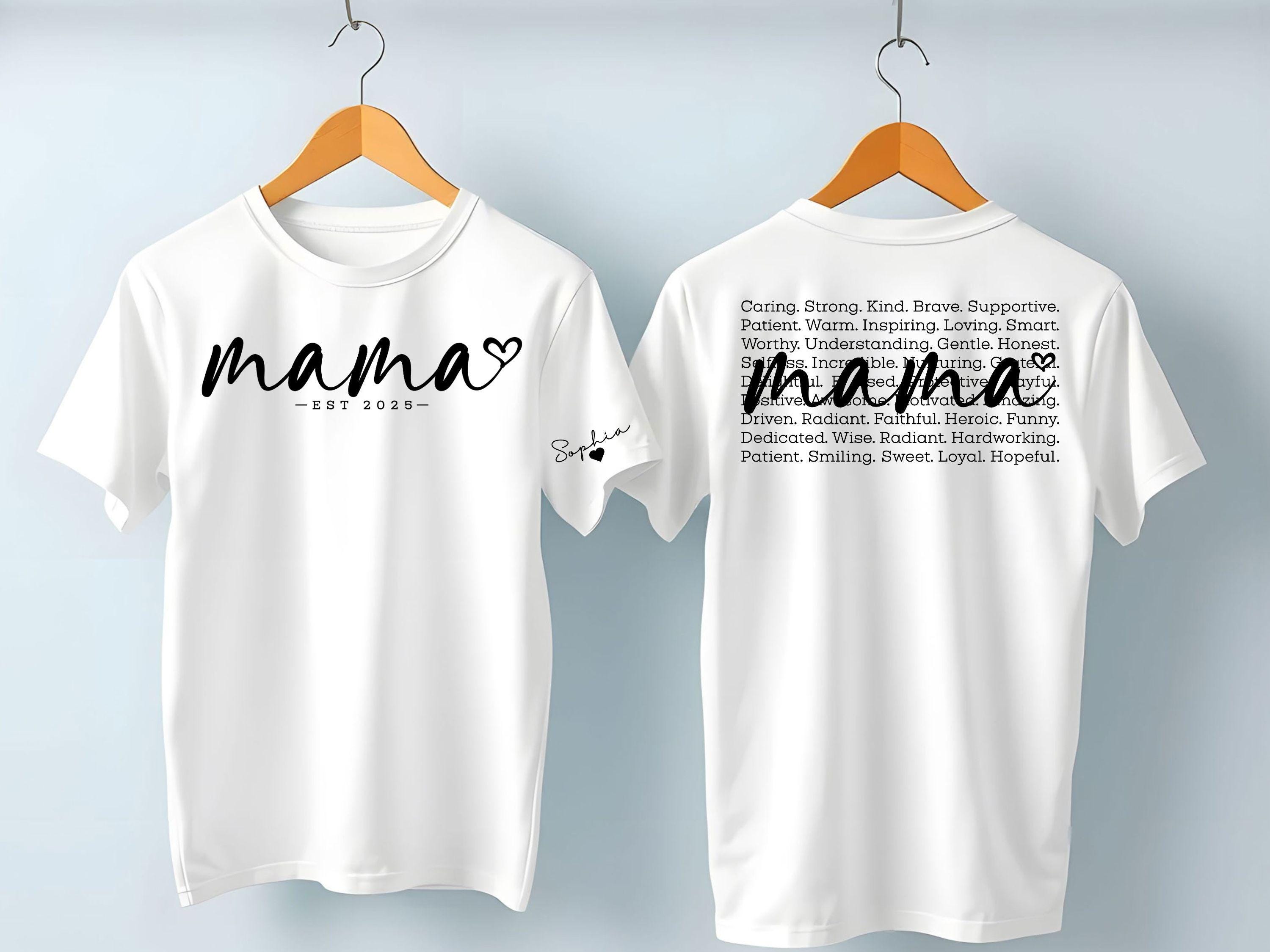 Personalized Mama Sweatshirt With Kids Names Sleeve Est Date Mom Shirt Custom Momma Hoodie Gift For MotherNames On Sleeve With Heart Tee Hoodie – Everyday Comfort · Top Pick For Any Outfit