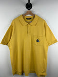 Vintage 90s Eddie Bauer Polo Yellow Polo Shirt Size M Graphic Tee – Bold Style · High-Quality Print