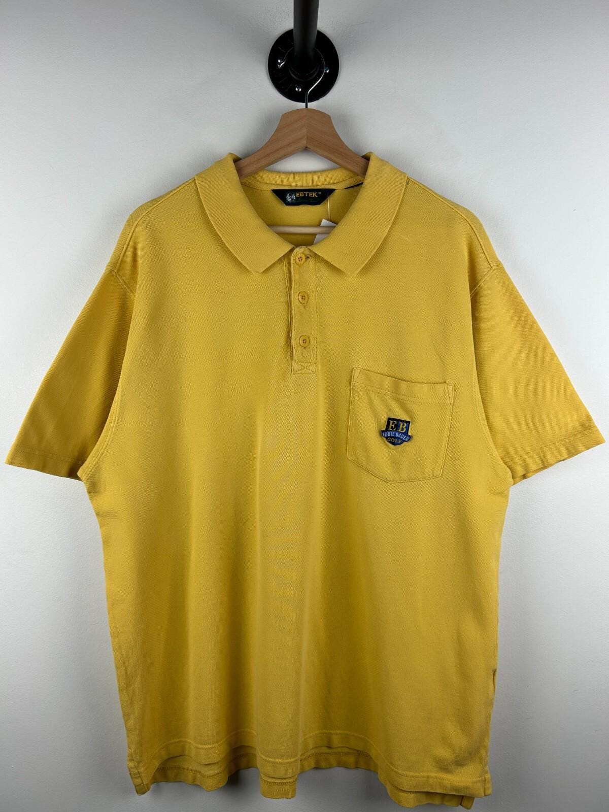 Vintage 90s Eddie Bauer Polo Yellow Polo Shirt Size M Graphic Tee – Bold Style · High-Quality Print