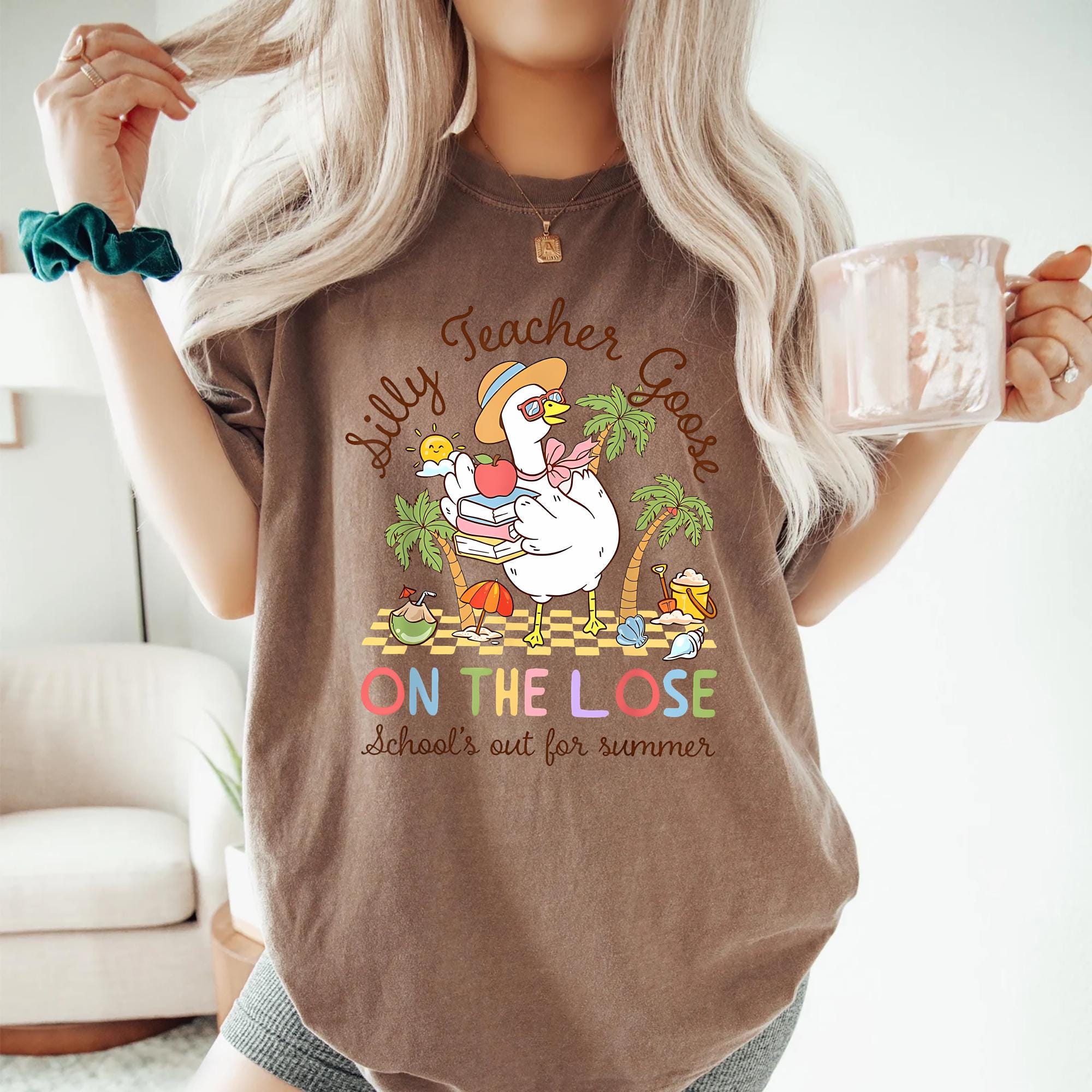 Schools Out for Summer Silly Goose Teacher Shirt Last Day of School Teacher Shirts End of Year Teacher Shirt Funny Summer Teacher Shirt Graphic Tee – Bold Style · Great Gift For Fans
