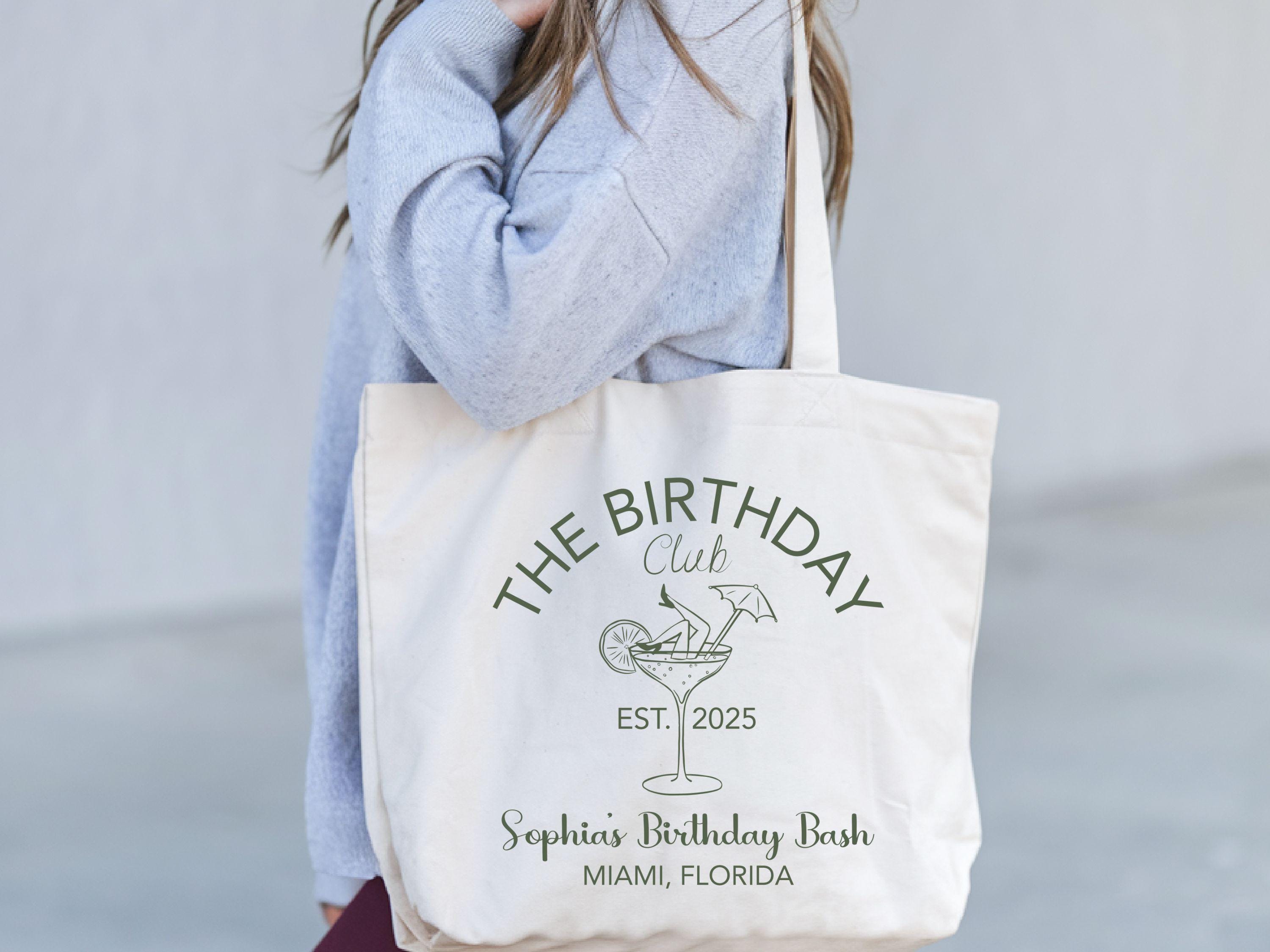 Personalized Age Tote Bag Vintage Birthday Gift Custom Age Canvas Tote Bag Birthday Gift For Women Birthday Celebration Party Gift Tote Bag – Bold Style · Great Gift For Fans