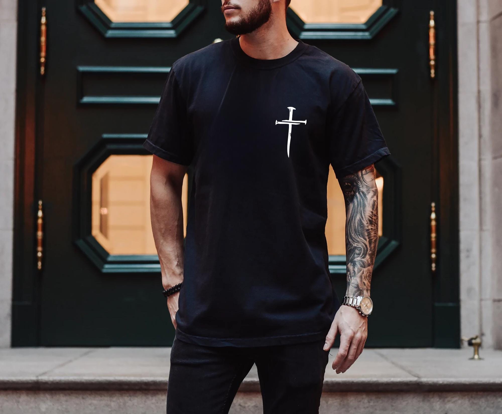 Cross Shirt Faith Cross Shirt Christian Gift Faith Gift Christian Shirts Gift For Him Gift For Dad Faith Cross Fathers Day Shirt Graphic Tee – Feel-Good Design · Trending Graphic Apparel